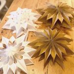 Papiersterne basteln: 4 fertige Sterne aus Butterbrottüten