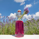 Lavendelsirup in Glasflasche