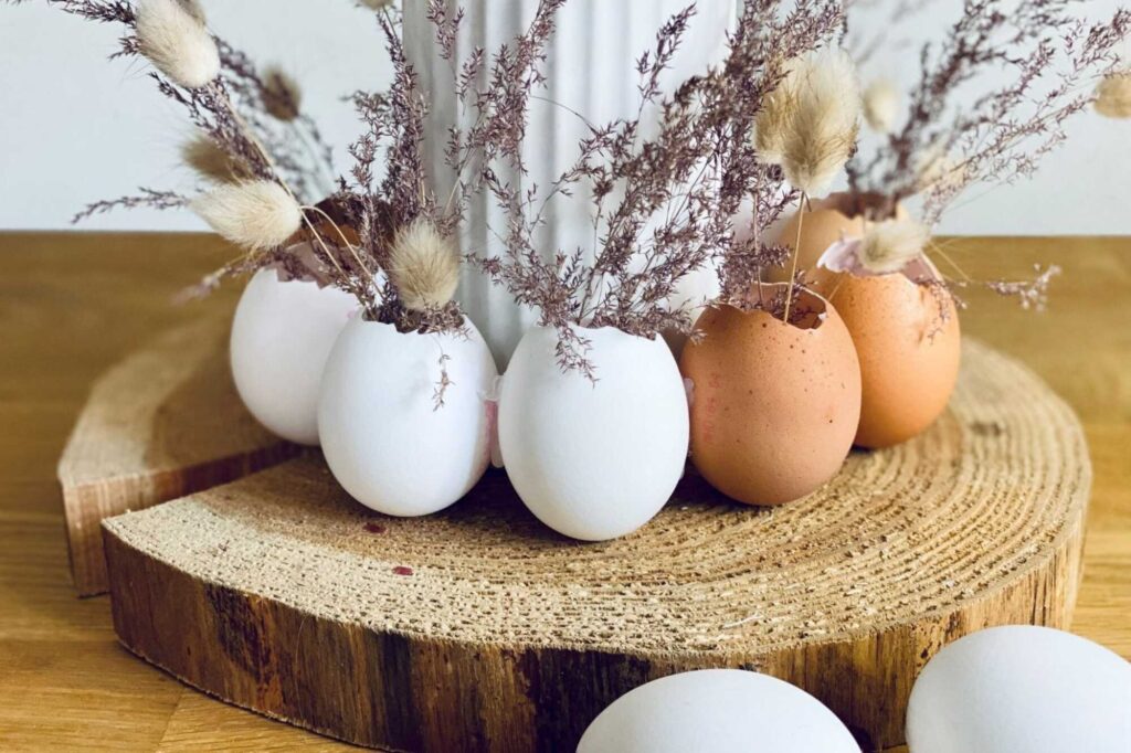Handgemacht: Eierkranz für eine natürliche Osterdeko
